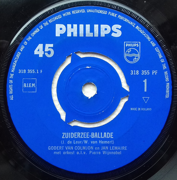 Godert Van Colmjon – Zuiderzee-Ballade (1960) – Hoes
