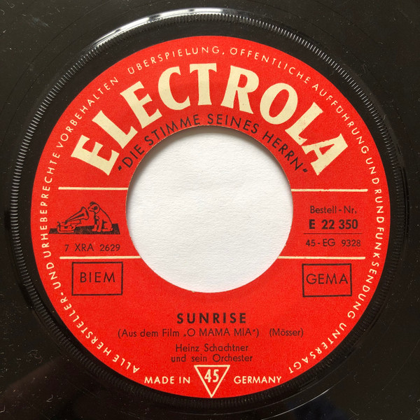 Heinz Schachtner & Sein Orchester – Sunrise – Hoes