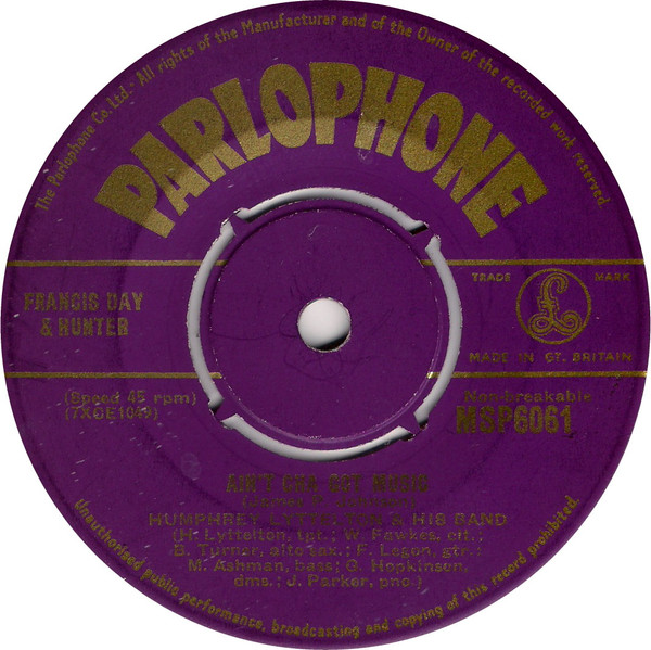 Humphrey Lyttelton And His Band – Martiniquen Song (Last Year) / Ain't Cha Got Music (1953) – Hoes