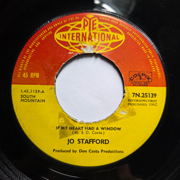 Jo Stafford – If My Heart Had A Window  (1962) – Hoes