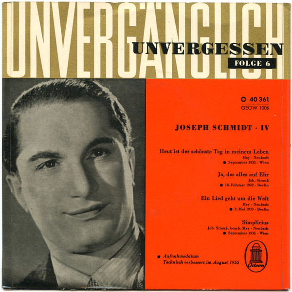 Joseph Schmidt – Joseph Schmidt · IV (1957) – Hoes
