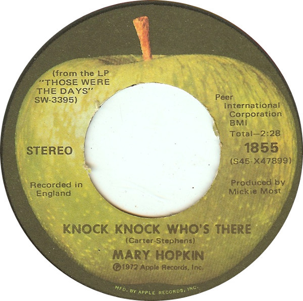 Mary Hopkin – Knock, Knock Who's There / International (1972) – Hoes