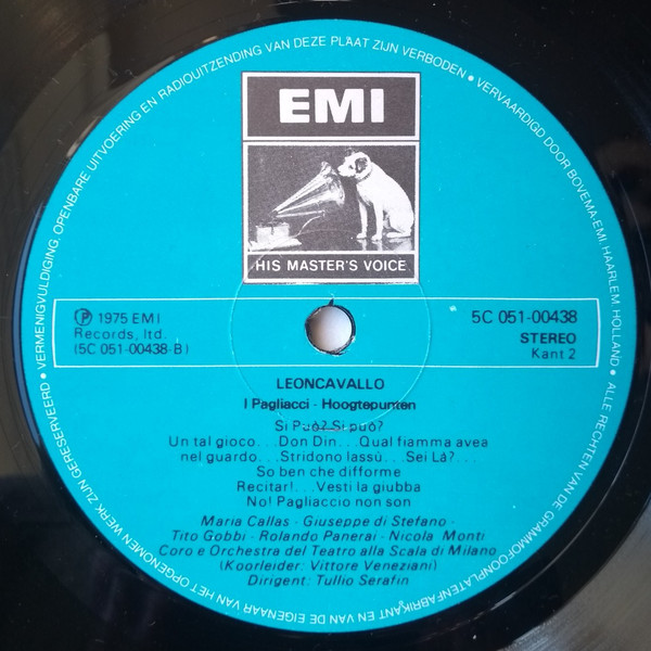 Pietro Mascagni – Cavalleria Rusticana, I Pagliacci (Hoogtepunten) (1975) – Hoes