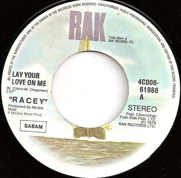 Racey – Lay Your Love On Me (1978) – Foto 2