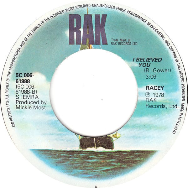 Racey – Lay Your Love On Me / I Believed You (1979) – Foto 1