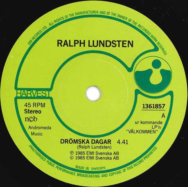 Ralph Lundsten – Tjusartango / Drömska Dagar (1985) – Foto 1
