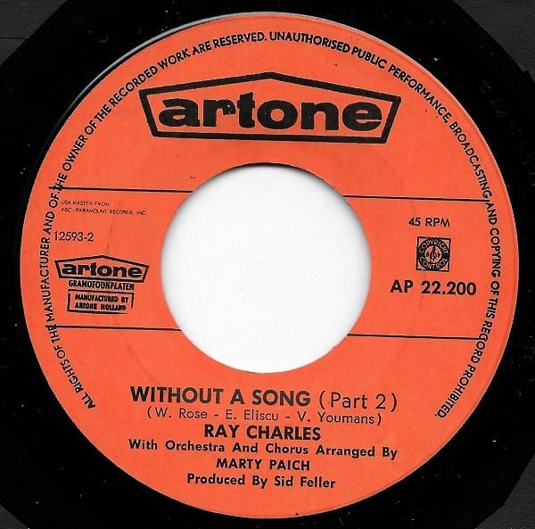 Ray Charles – Without A Song (1965) – Foto 1