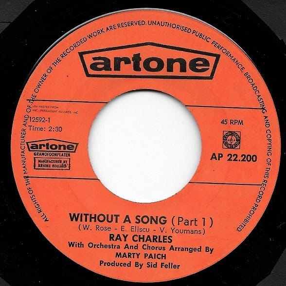 Ray Charles – Without A Song (1965) – Foto 2