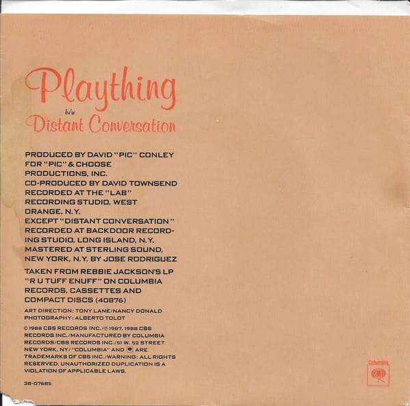 Rebbie Jackson – Plaything (1988) – Foto 3