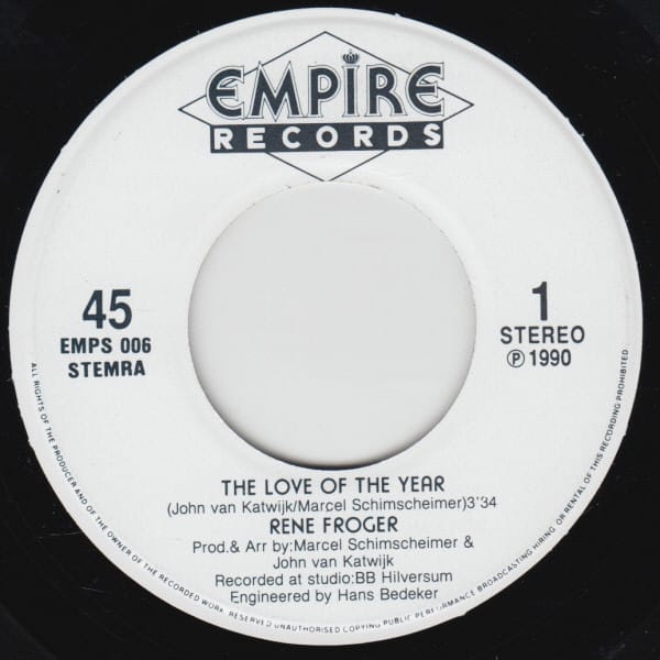 René Froger – The Love Of The Year (1990) – Foto 2
