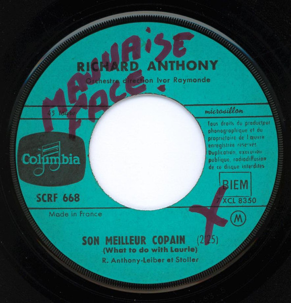 Richard Anthony (2) – Les Beaux Jours / Son Meilleur Copain (1963) – Hoes