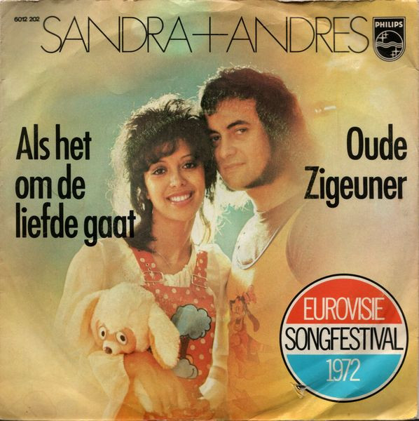 Sandra & Andres – Als Het Om De Liefde Gaat / Oude Zigeuner (1972) – Hoes