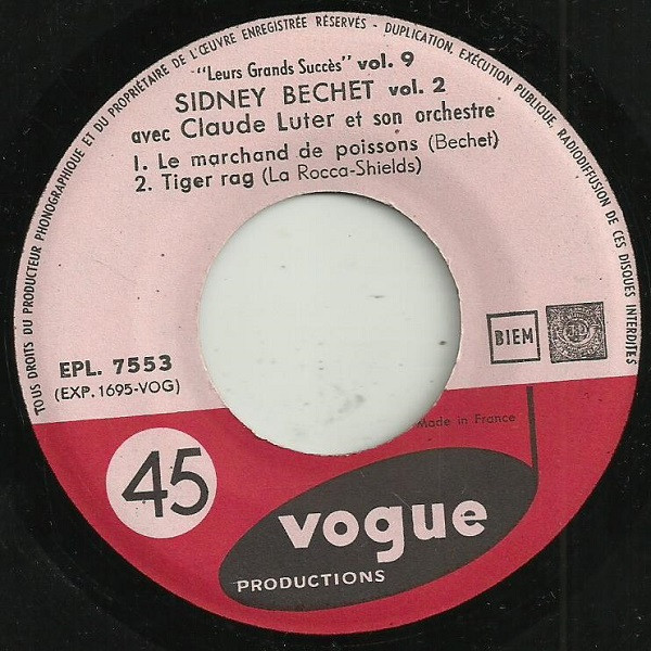 Sidney Bechet – Sidney Bechet Vol. 2 (1957) – Hoes