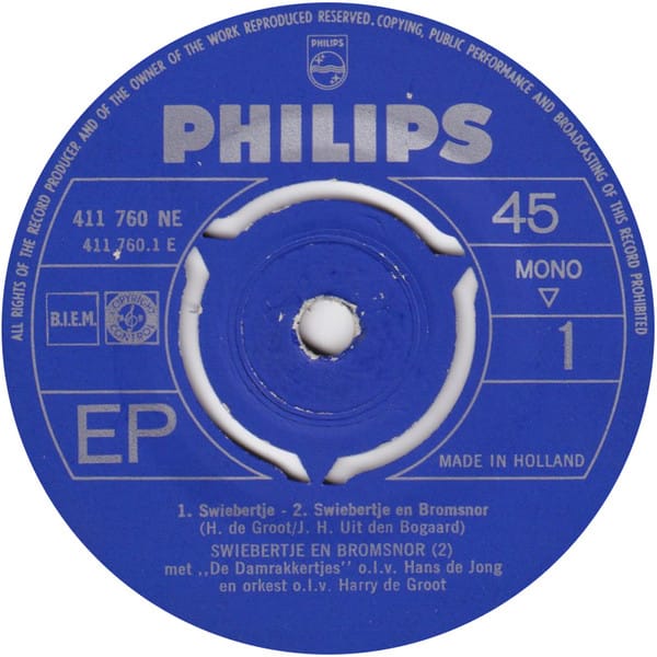 Swiebertje – Swiebertje En Bromsnor / Swiebertje's Zwerverslied / De Keuken Van Saartje / Swiebertje (1964) – Foto 2