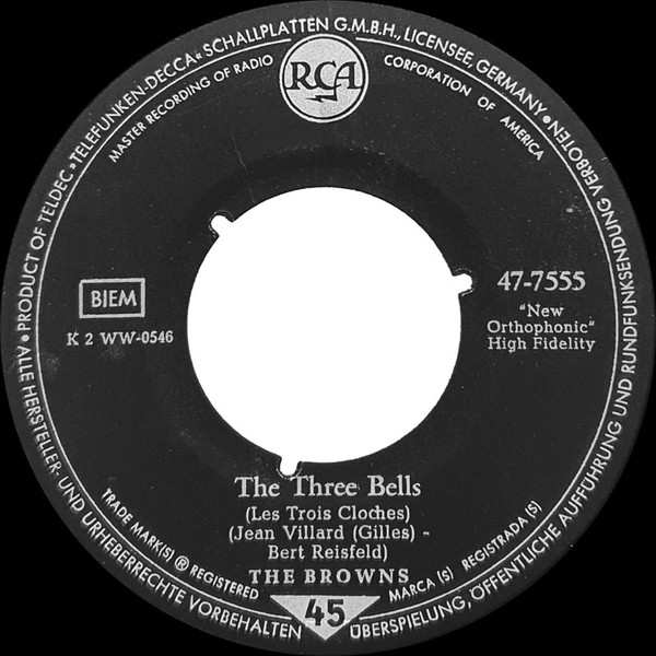 The Browns (3) – The Three Bells (1959) – Hoes