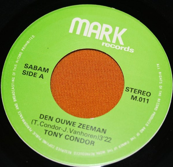 Tony Condor – Den Ouwe Zeeman  (1979) – Hoes
