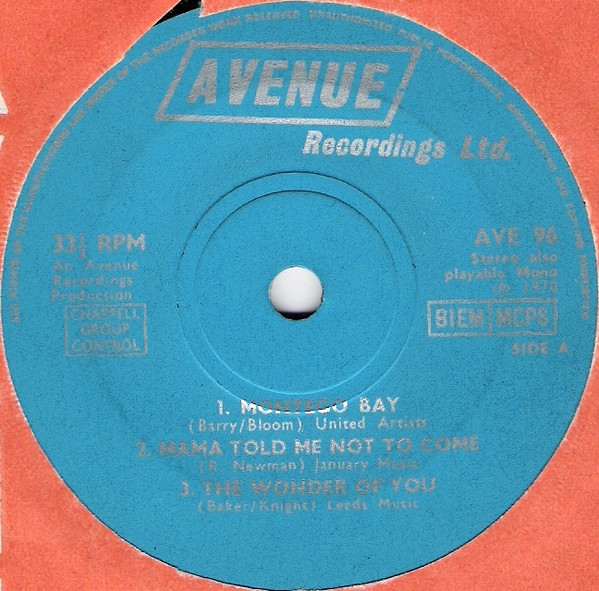 Unknown Artist – Montego Bay (1970) – Hoes