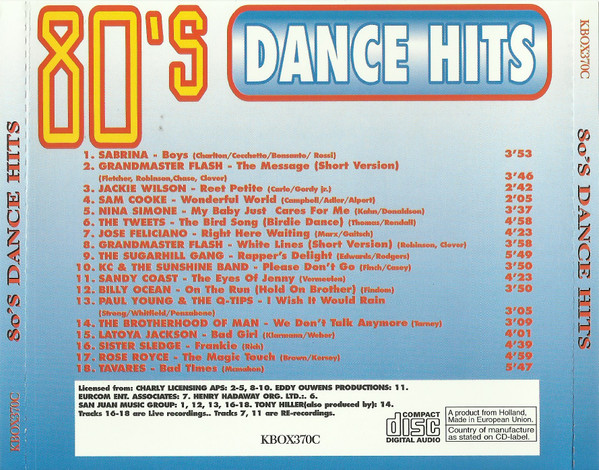 Various – 80's Dance Hits - CD 3 (1997) – Hoes