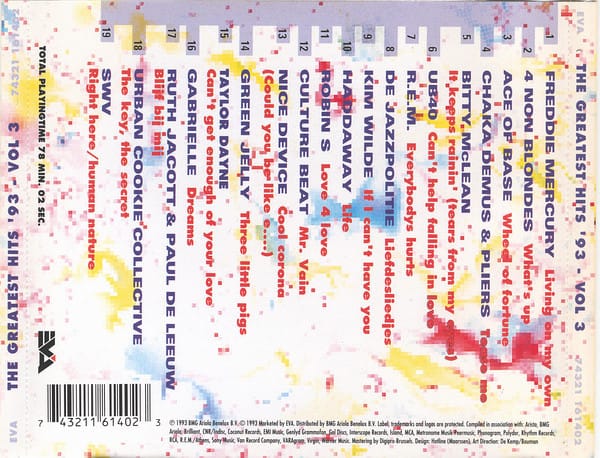 Various – The Greatest Hits '93 - Vol. 3 (1993) – Foto 3