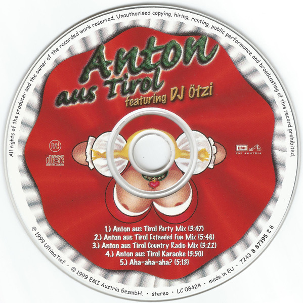 Anton Feat. DJ Ötzi – Anton Aus Tirol (1999) – Hoes