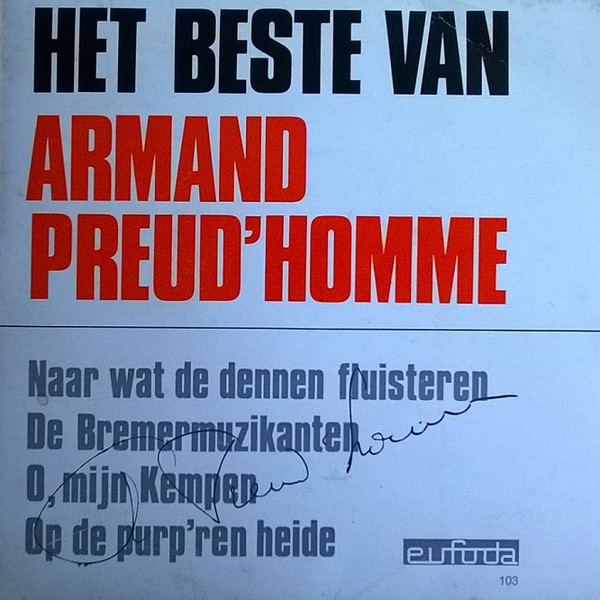 Armand Preud'homme – Het Beste Van Armand Preud'homme – Hoes