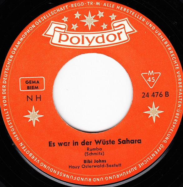 Bibi Johns – Das Kann Gefährlich Sein / Es War In Der Wüste Sahara (1961) – Hoes