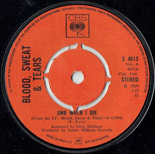 Blood, Sweat And Tears – And When I Die (1969) – Hoes