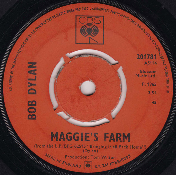 Bob Dylan – Maggie's Farm (1965) – Hoes