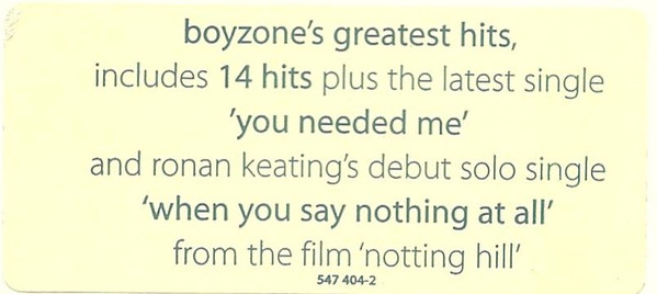 Boyzone – ...By Request (1999) – Hoes