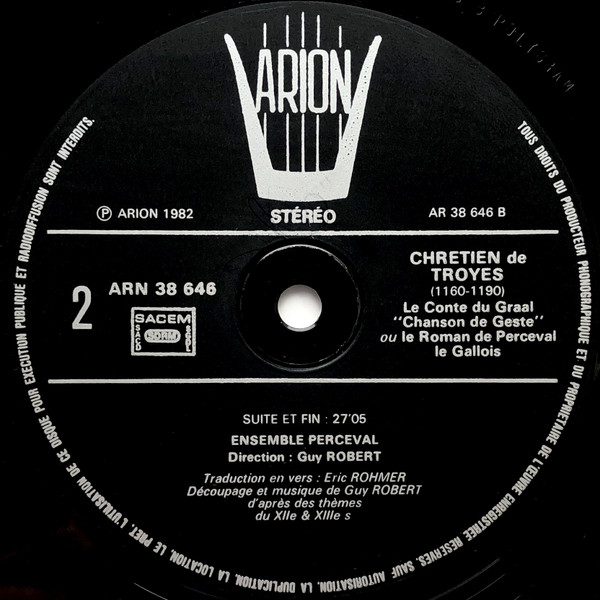 Chrétien De Troyes – Perceval Le Gallois (1982) – Hoes