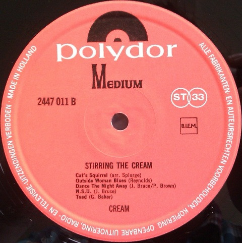 Cream (2) – Stirring The Cream (1970) – Hoes