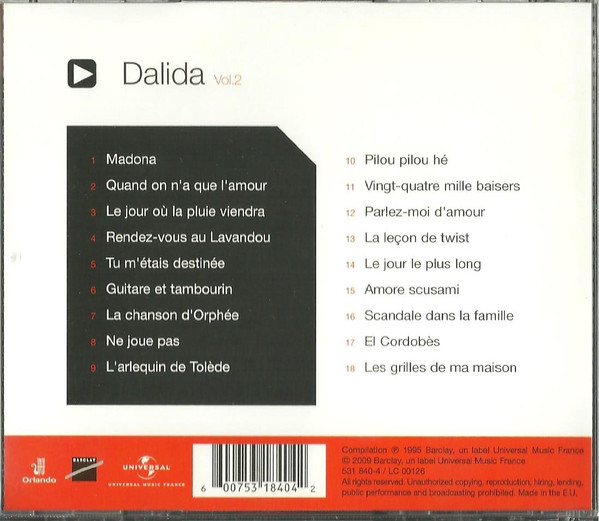 Dalida – Master Série Vol. 2 (2009) – Hoes