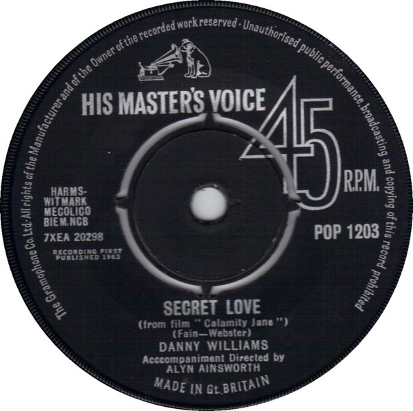 Danny Williams – Secret Love (1963) – Hoes