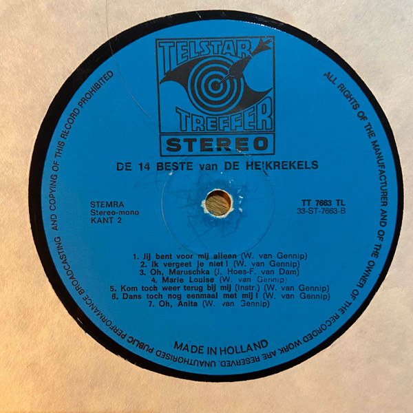 De Heikrekels – 14 Beste – Hoes