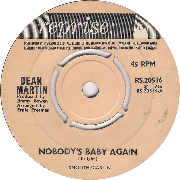 Dean Martin – Nobody's Baby Again / It Just Happened That Way (1966) – Hoes