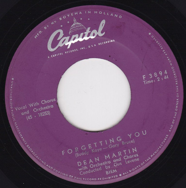 Dean Martin – Return To Me / Forgetting You – Hoes
