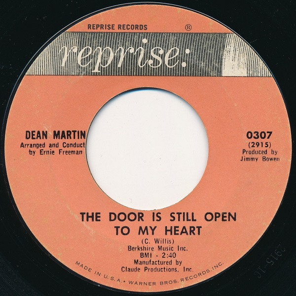 Dean Martin – The Door Is Still Open To My Heart / Every Minute Every Hour (1964) – Hoes