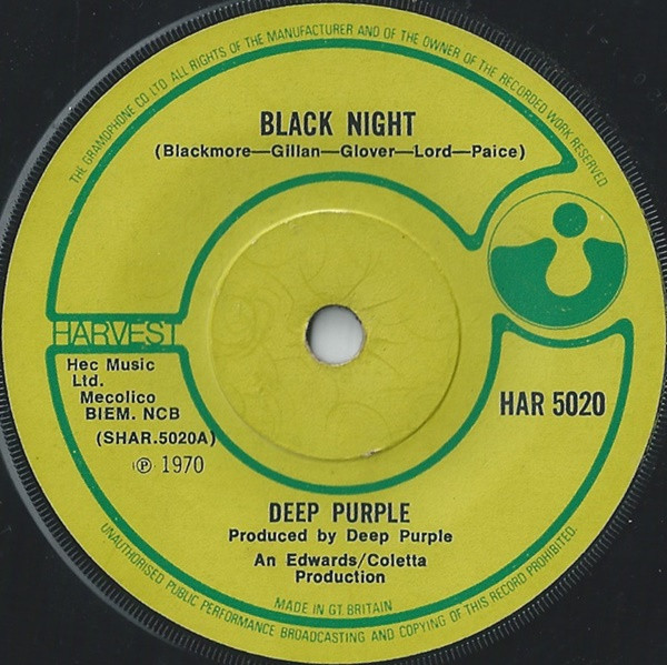 Deep Purple – Black Night (1970) – Hoes