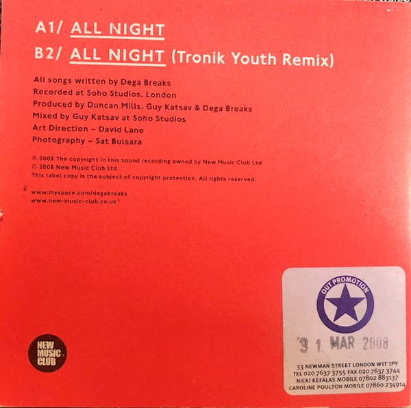 Dega Breaks – All Night (2008) – Hoes