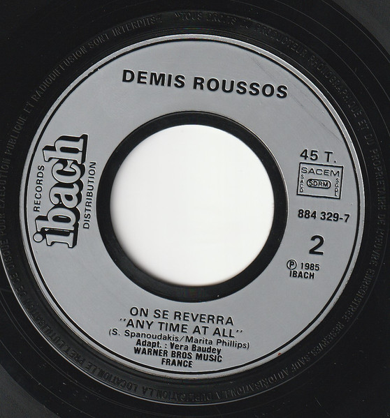 Demis Roussos – Amis Pour La Vie (1985) – Hoes