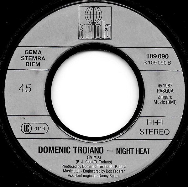 Domenic Troiano – Night Heat (1987) – Hoes