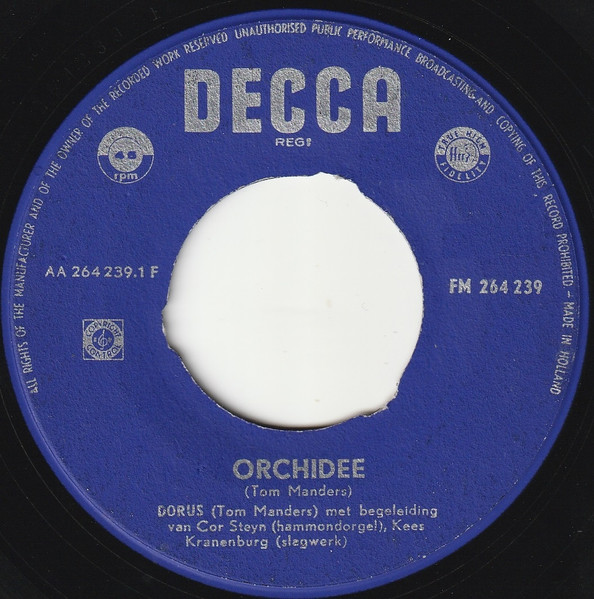 Dorus – Orchidee / Bij De Marine (1958) – Hoes