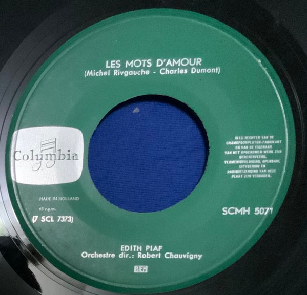 Edith Piaf – Non, Je Ne Regrette Rien / Les Mots D'Amour – Hoes