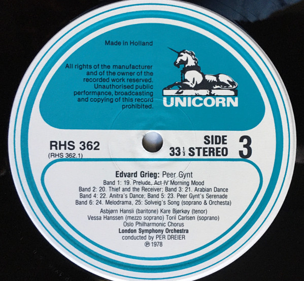 Edvard Grieg – Peer Gynt – Hoes