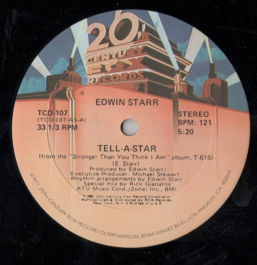 Edwin Starr – Tell-A-Star / Boop Boop Song (1980) – Hoes