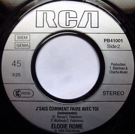 Elodie Rome – J'Sais Comment Faire Avec Toi (1986) – Hoes