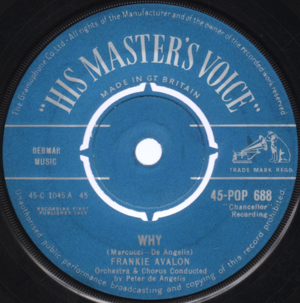 Frankie Avalon – Why / Swinging On A Rainbow (1959) – Hoes