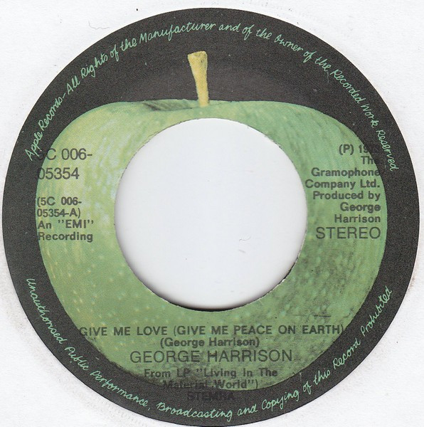 George Harrison – Give Me Love (Give Me Peace On Earth) (1973) – Hoes
