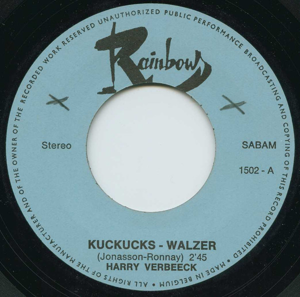 Harry Verbeeck – Kuckucks - Walzer / Valencia – Hoes