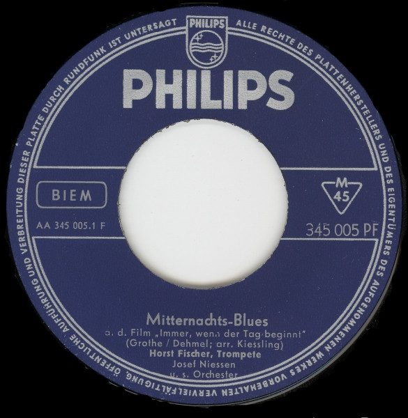 Horst Fischer – Mitternachts-Blues (1958) – Hoes